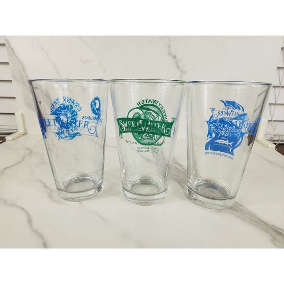 Sweetwater Brewing Company Pint Beer Clear Glass 16oz Drinkware 5 1/2" x2 - Picture 1 of 14